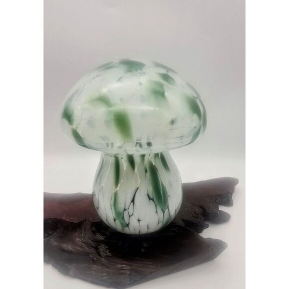 Glass Mushroom LED Light Home Decor. Fairy Lamp Green - Picture 8 of 13